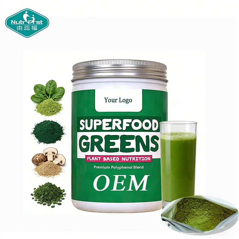 Daily Greens &Gut Wellness Plant-Based Blend Powder Dietary Vegan Supplement