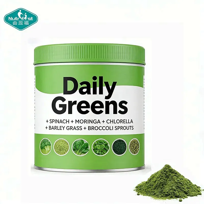 Daily Greens &Gut Wellness Plant-Based Blend Powder Dietary Vegan Supplement