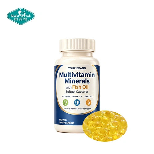 Premium Multivitamin & Mineral Softgel with Omega 3 Fish Oil for Daily Nutrition Support