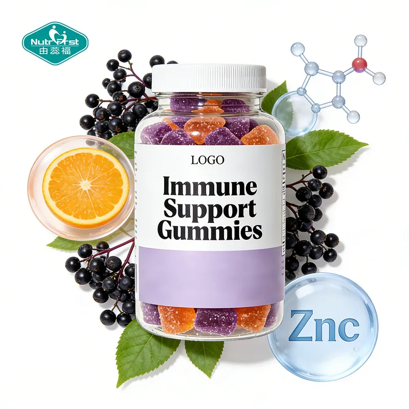 Immune Support Gummies with Elderberry, C & Zinc Nutrifirst Premium Customized Formula
