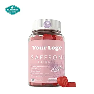 Gomitas de suplemento de extracto de azafrán natural OEM Nutrifirst - Personalización de etiqueta privada