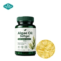 Vegan Algae Oil Softgel DHA Omega 3 Supplement OEM Brain and Eye Health Support