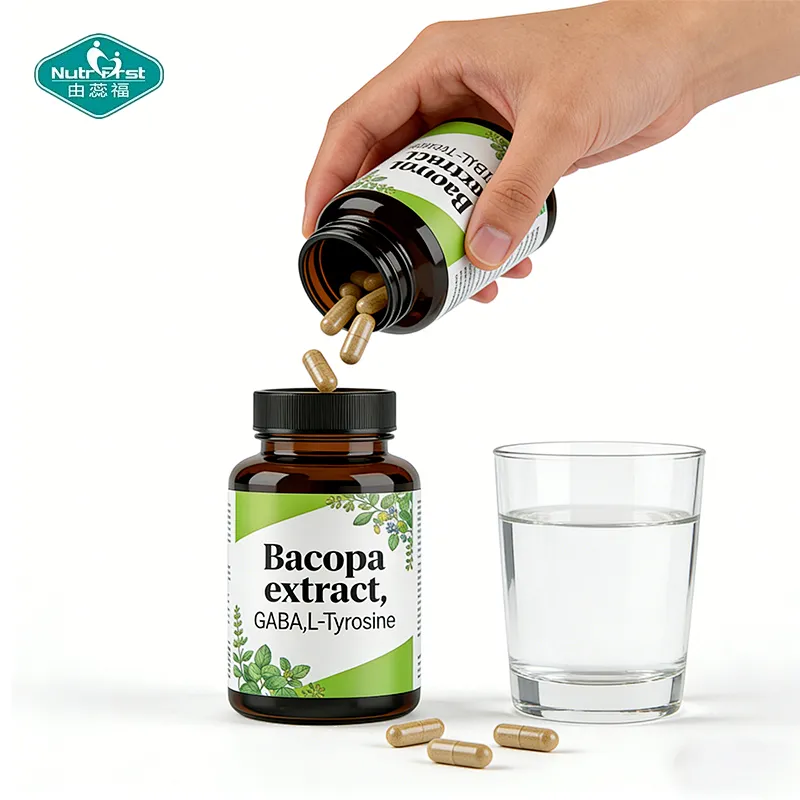 OEM Brain Support Capsule Stress Relief Brain Function Supplement with Bacopa GABA L-Tyrosine