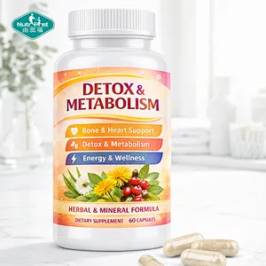 Nutrifirst OEM Detox & Metabolism & Heart Support Herbal Supplement with Vitamins Minerals & Green Tea Extract