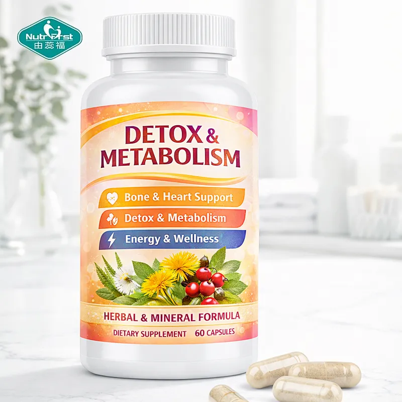 Nutrifirst OEM Detox & Metabolism & Heart Support Herbal Supplement with Vitamins Minerals & Green Tea Extract