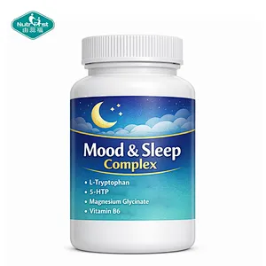 Nutrifirst OEM Natural Sleep Relaxation Capsules Melatonin L-Theanine GABA 5-HTP Pill for Stress Mood Support