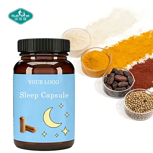 Natural Sleep & Relaxation Capsules with Melatonin  L-Theanine GABA & 5-HTP  for Stress & Mood Support