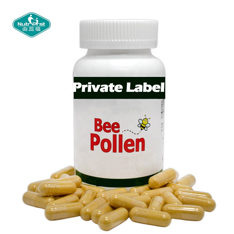 Cápsulas de extracto de polen de abeja de jalea real de propóleo orgánico sin OGM de personalización personalizada de Nutrifirst