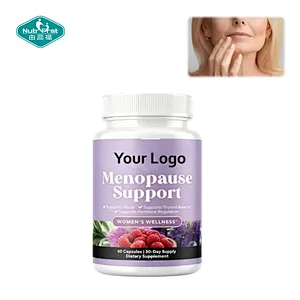 OEM Herbal Menopause Capsules Natural Plant Extract Red Clover for Female Regulation Ease Menopause Discomfort
