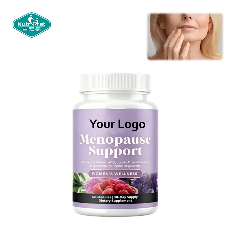 OEM Herbal Menopause Capsules Natural Plant Extract Red Clover for Female Regulation Ease Menopause Discomfort