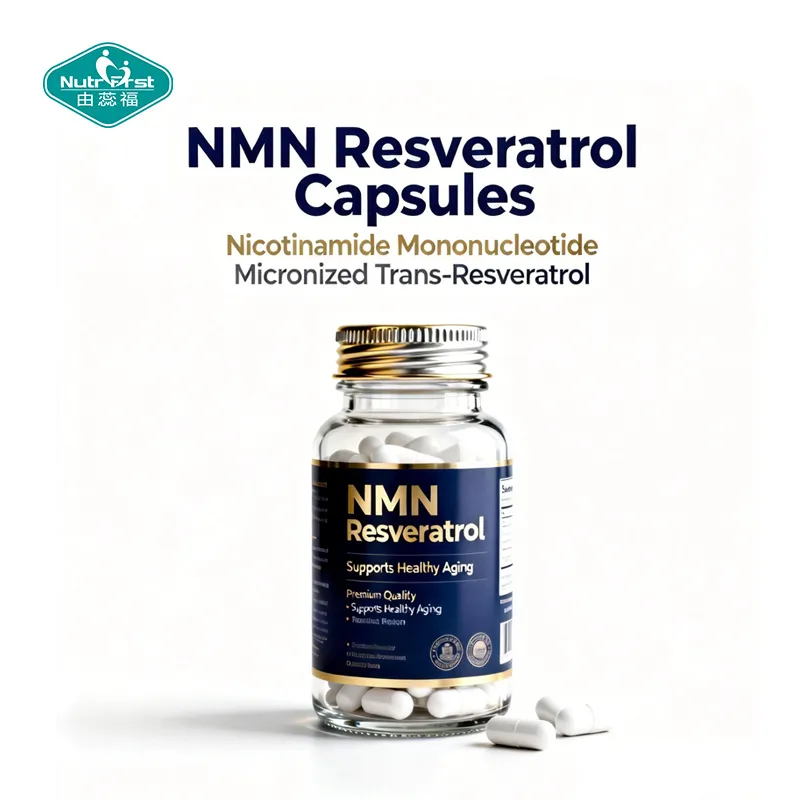 Cápsulas antienvejecimiento de resveratrol Nmn, fábrica certificada GMP, etiqueta privada y OEM/ODM disponibles