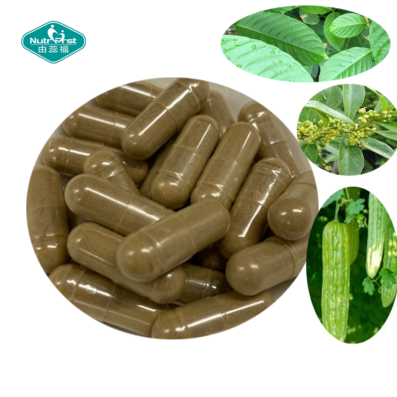 Blood Sugar Complex Supplement Cinnamon Bitter Melon Gymnema Mulberry Banaba Natural Herb Capsules