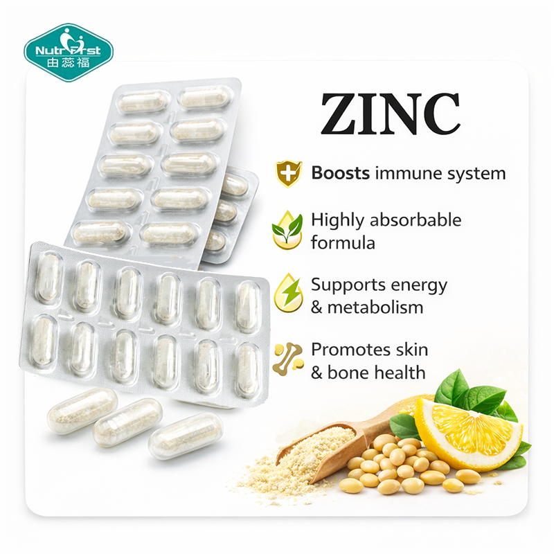 Nutrifirst Zinc Picolinate Glycinate Gluconate Capsules Immune Support Bone Skin Health Supplement