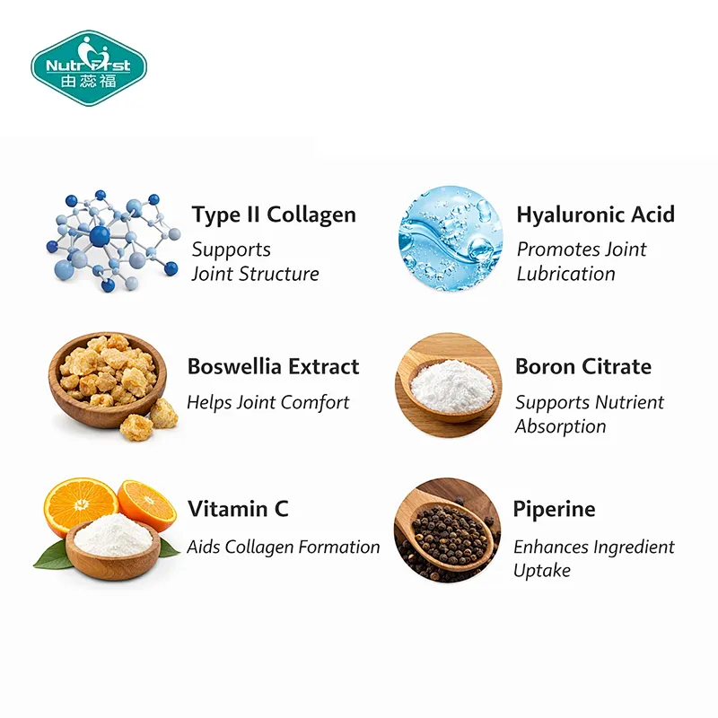 Nutrifirst OEM Advanced Joint Support Capsules with Type II Collagen, Hyaluronic Acid, Boswellia & Vitamin C