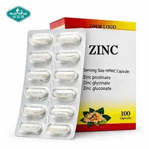 Nutrifirst Zinc Picolinate Glycinate Gluconate Capsules Immune Support Bone Skin Health Supplement