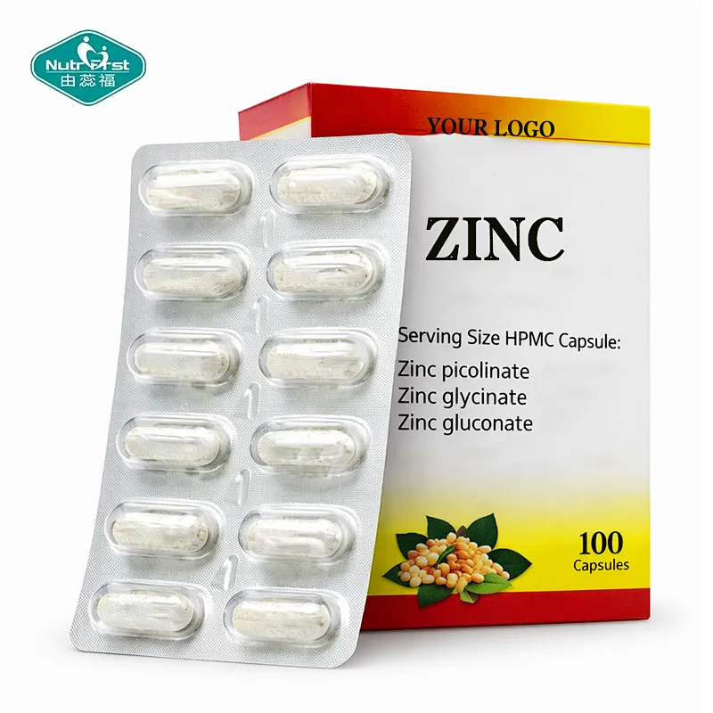 Nutrifirst Zinc Picolinate Glycinate Gluconate Capsules Immune Support Bone Skin Health Supplement