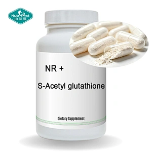 Cellular Wellness & Skin Support NR S-Acetyl Glutathione Antioxidant Supplement Capsule