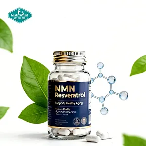 Cápsulas antienvejecimiento de resveratrol Nmn, fábrica certificada GMP, etiqueta privada y OEM/ODM disponibles
