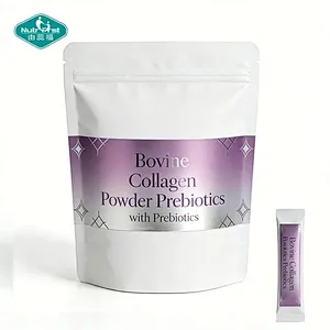 Suplemento de colágeno bovino para la salud digestiva de marca privada con prebióticos y fibra de guisante
