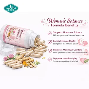 Nutrifirst OEM Women's Hormone Balance Herbal Supplement with Turmeric, Red Clover, Dong Quai & Chasteberry