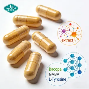 OEM Brain Support Capsule Stress Relief Brain Function Supplement with Bacopa GABA L-Tyrosine