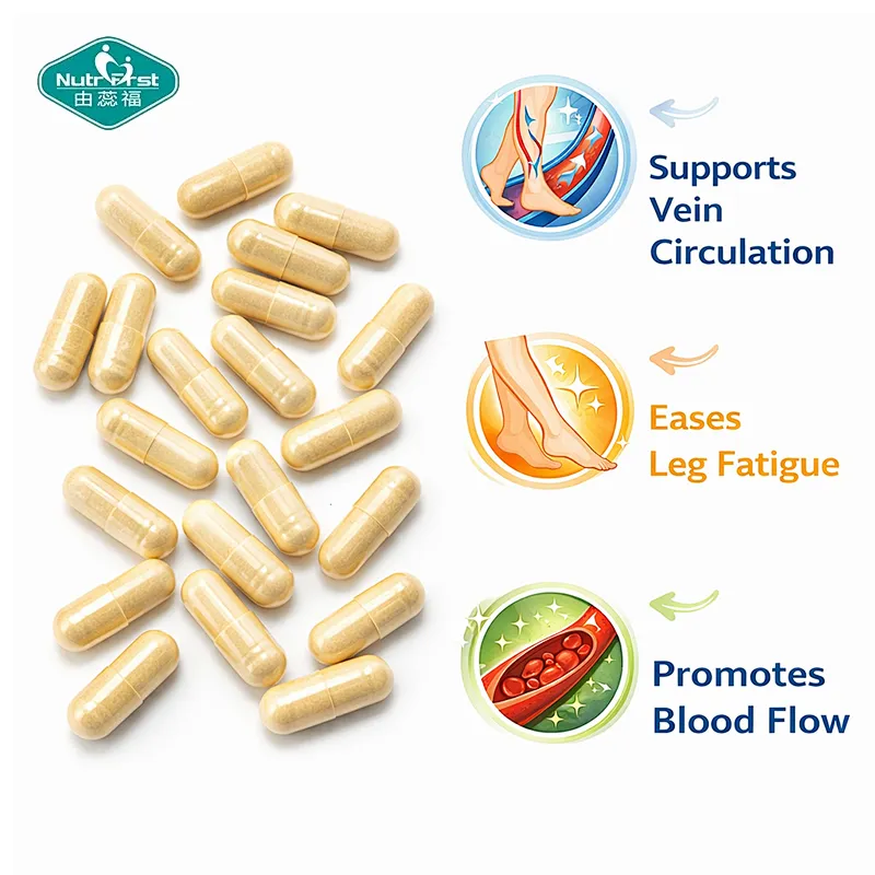 Nutrifirst Diosmin Hesperidin Capsules for Vein Circulation Support Leg Comfort and Vascular Health