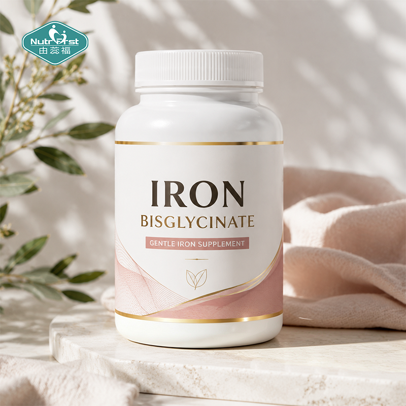 OEM Private Label Iron Bisglycinate Chelate Capsules for Iron Supplement and Daily Wellness