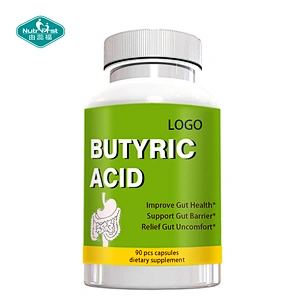 OEM Private Label Intestinal Health Support Butyrate Butyric Acid Vegan Capsule