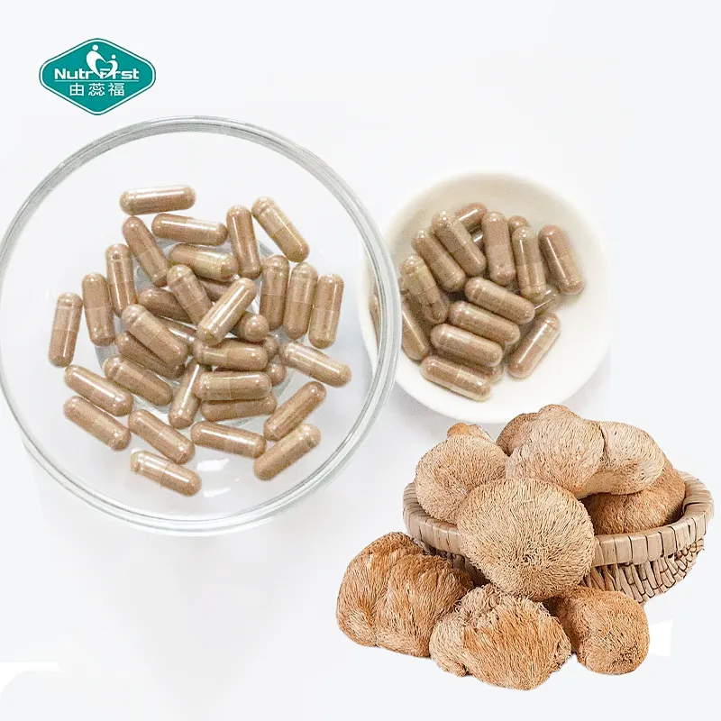 Lions Mane Mushroom Capsules | Natural Hericium Erinaceus Extract | Brain & Focus Support | OEM Dietary Supplement Manufacturer