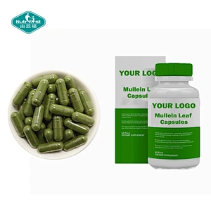 Nutrifirst Respiratory System Supplements Mullein Leaf Herbal Extract Veg Capsules for Lung Cleanse Detox