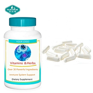 Private Label Multi Vitamin Plus Over 30 Herbs Extract Ingredients Bespoke Vegan Capsules