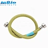 Yellow Acrylic Fibers Wire PVC Nylon Water Inlet Connector Braided Flexible Hose With Brass Nuts
