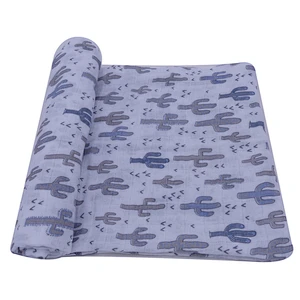 Langes de mousseline de coton bébé nouveau-né Cactus