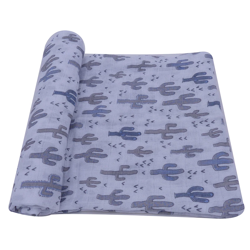Cactus Newborn baby cotton muslin swaddles