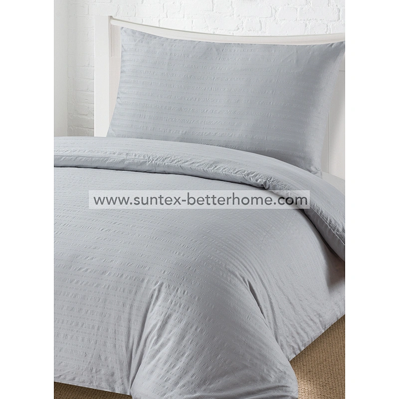 Funda de almohada con cremallera de microfibra de poliéster Seersucker en relieve Fundas de almohada