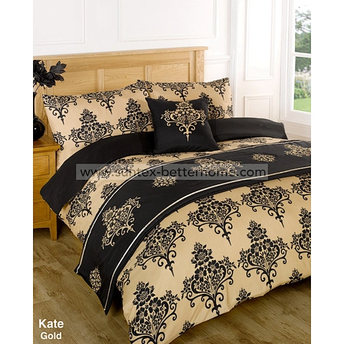 Luxury Duvet Cover Bed Linen Set 100% Polyester Microfiber Bed Runner and Cushion