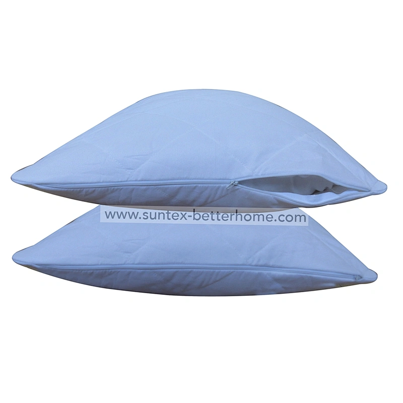 Funda de almohada acolchada de microfibra 100% poliéster con cremallera acolchada