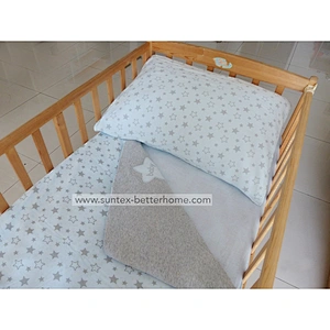 OEM 100% cotton jersey baby fitted crib bedding sheet sets