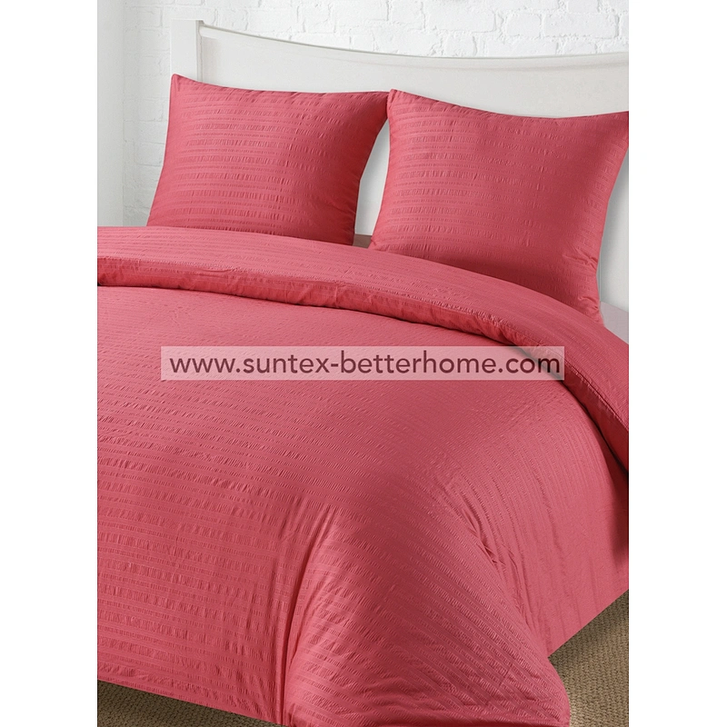 Funda de almohada con cremallera de microfibra de poliéster Seersucker en relieve Fundas de almohada
