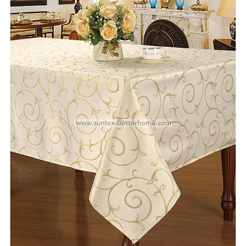 Rectángulo al por mayor 100% poliéster jacquard mantel