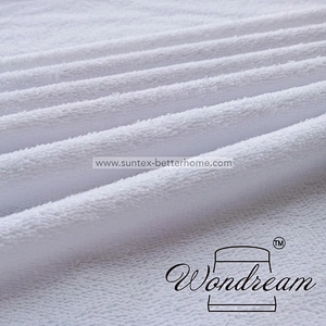 Emballage imperméable de matelas de tissu de bambou de coton d'éponge de preuve de punaise de lit