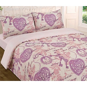 Microfibre brossé 4 pièces housse de couette housse de couette drap housse taies d'oreiller ensemble de literie