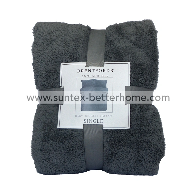 Ensemble de literie en molleton en peluche super chaud 3PCS Ensemble de housse de couette pour couette