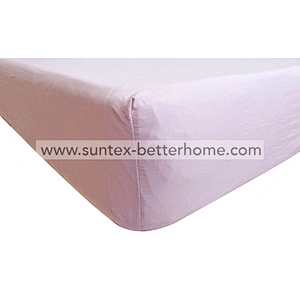 Drap-housse en microfibre 100% polyester brossé de couleur unie