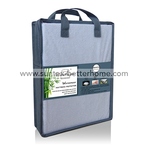 Housse de matelas en coton en bambou en tissu éponge Housse de matelas imperméable