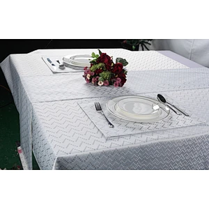 Juego de mantel de mesa 100% poliéster y mantel individual mantel 3 piezas