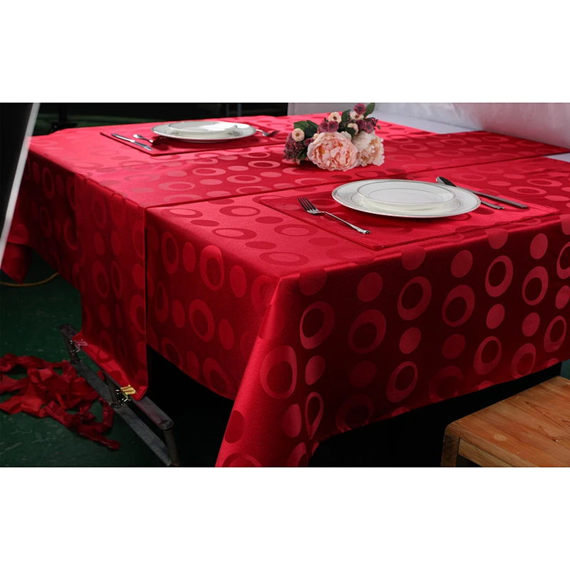 Juego de mantel y mantel de mesa Jacquard con mantel individual
