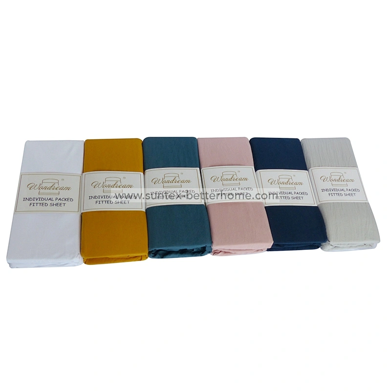 Drap-housse en microfibre 100% polyester brossé de couleur unie