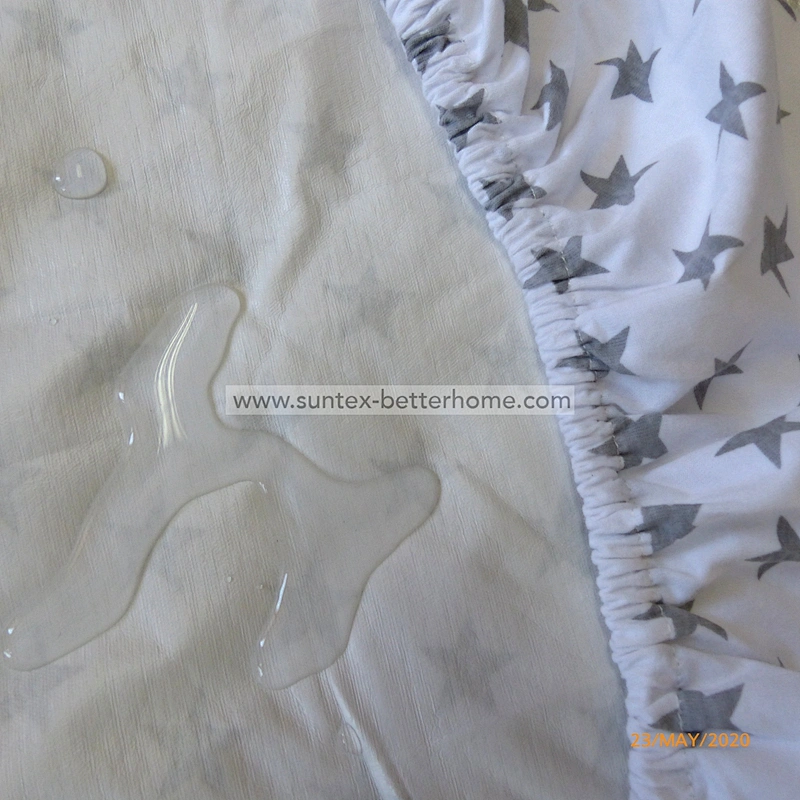 100% algodón Jersey equipado cuna sábana impermeable bebé cuna colchón protector