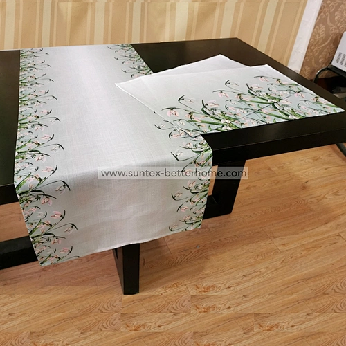 Table Linen Wholesale Printed Table Mat Table Runner and Table Placemat Set